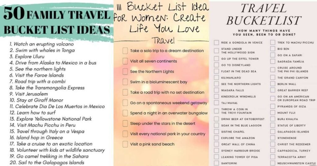 Best Travel Bucket List Ideas for Couples, Families and Solo Travelers